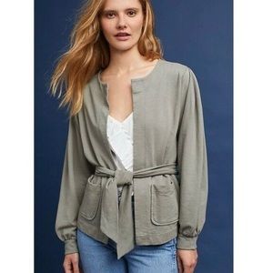 ANTHRO t.la Pleated Tie-Front Cardigan